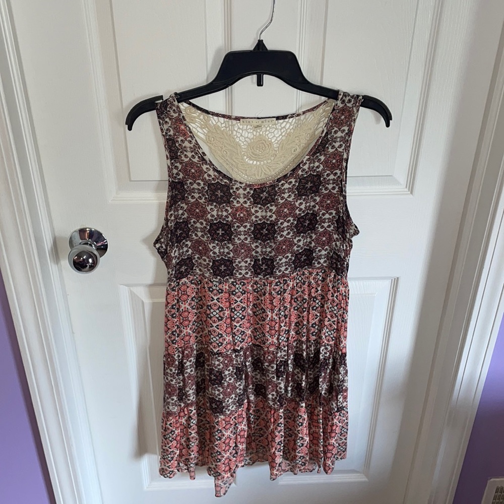 Lace cutout cotton boho sundress